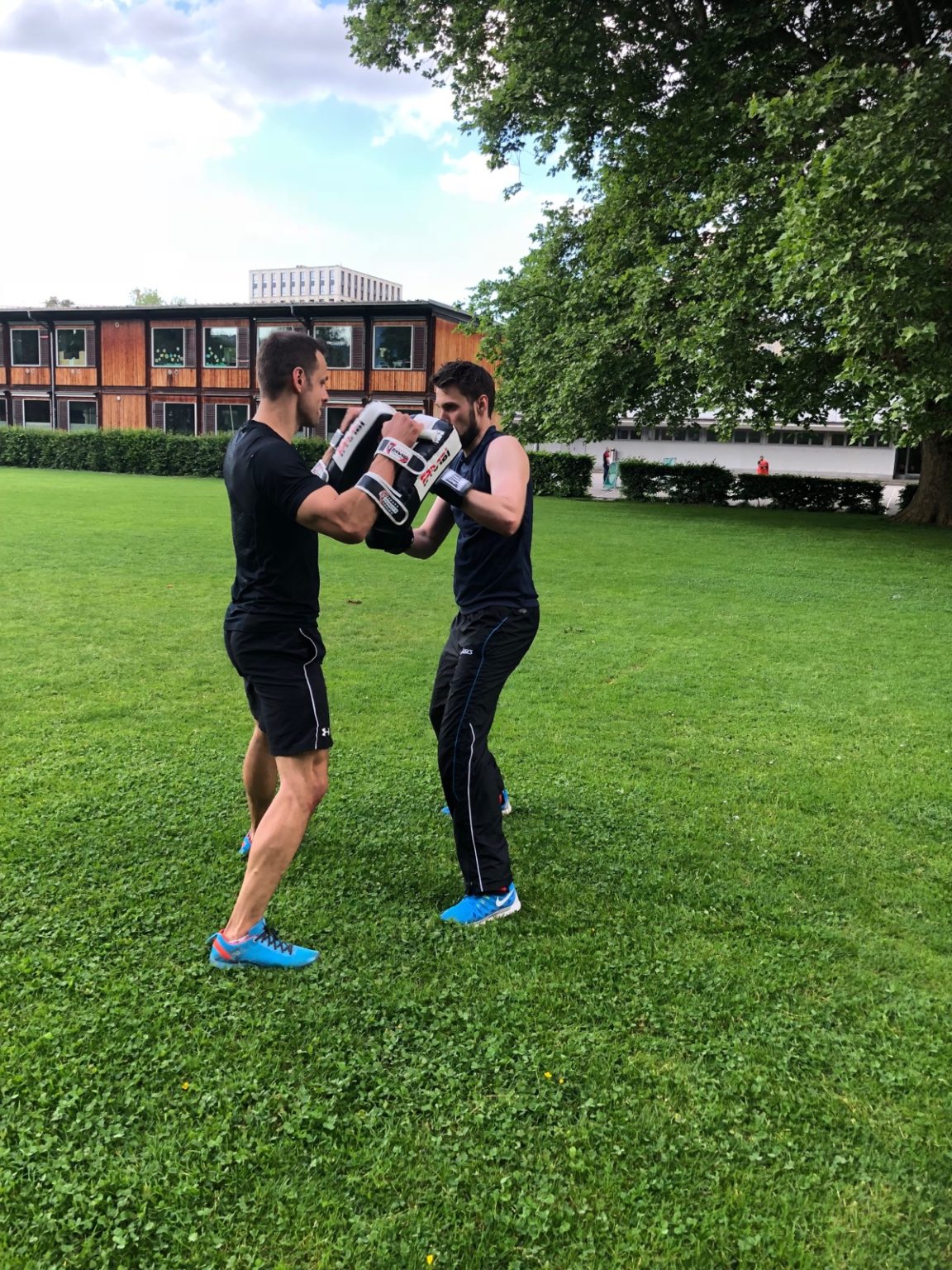 Pratzentraining im Park